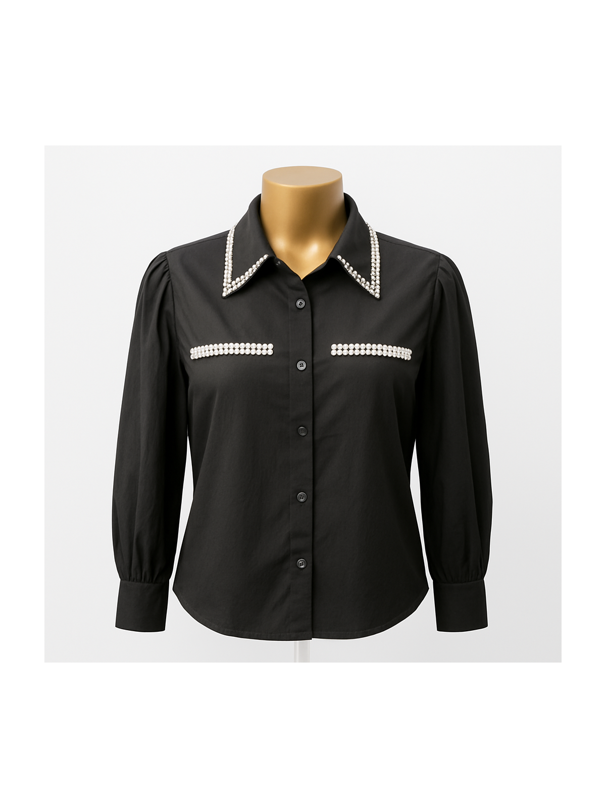 Camisa Perlas de satén