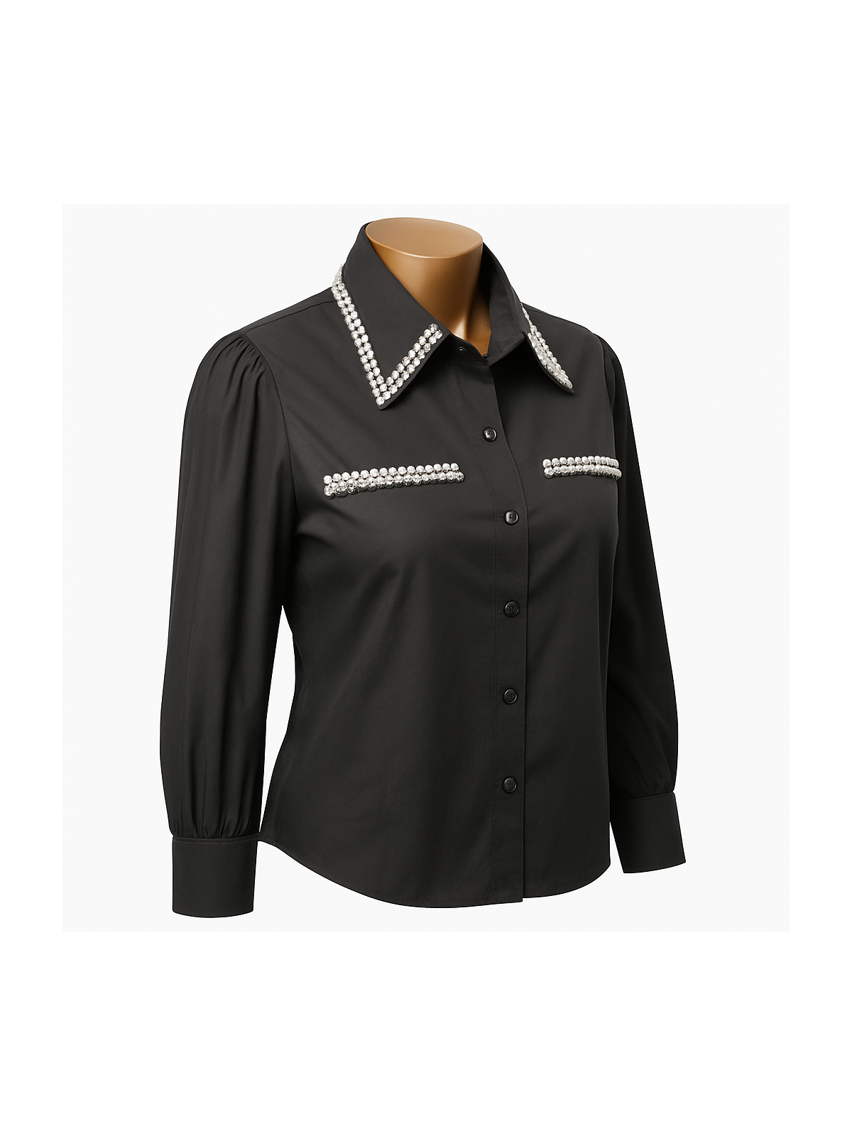 Camisa Perlas de satén