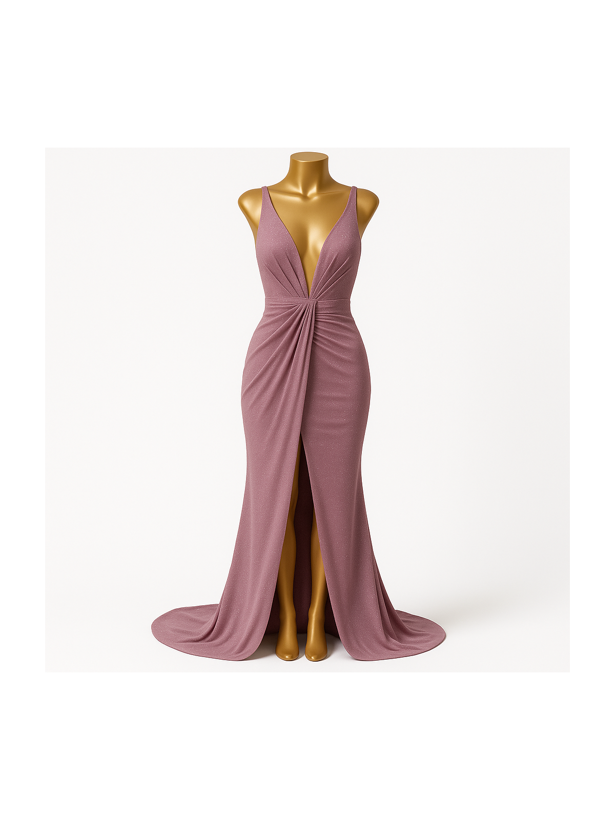 Vestido drapeado escarcha