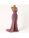 Vestido drapeado escarcha