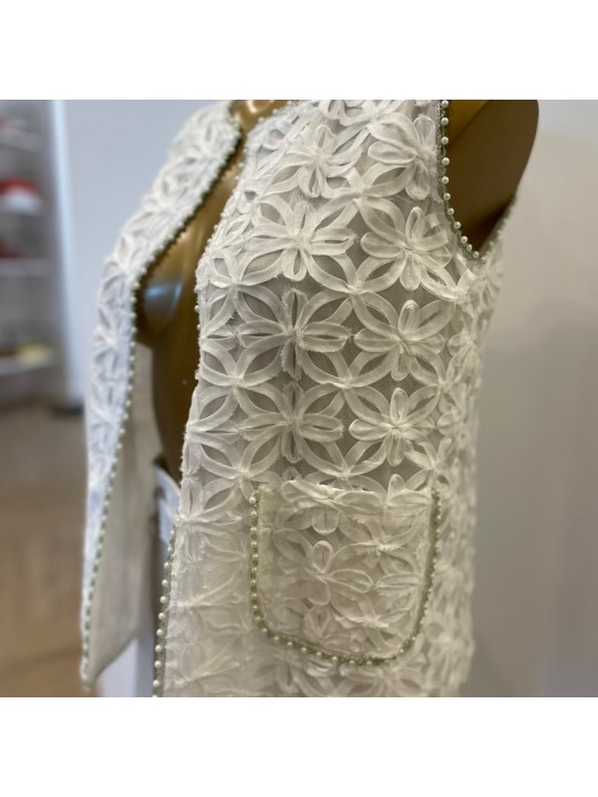 Chaleco Encaje & Perlas Boho