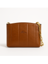 Bolso de piel Alma Camel Baguette